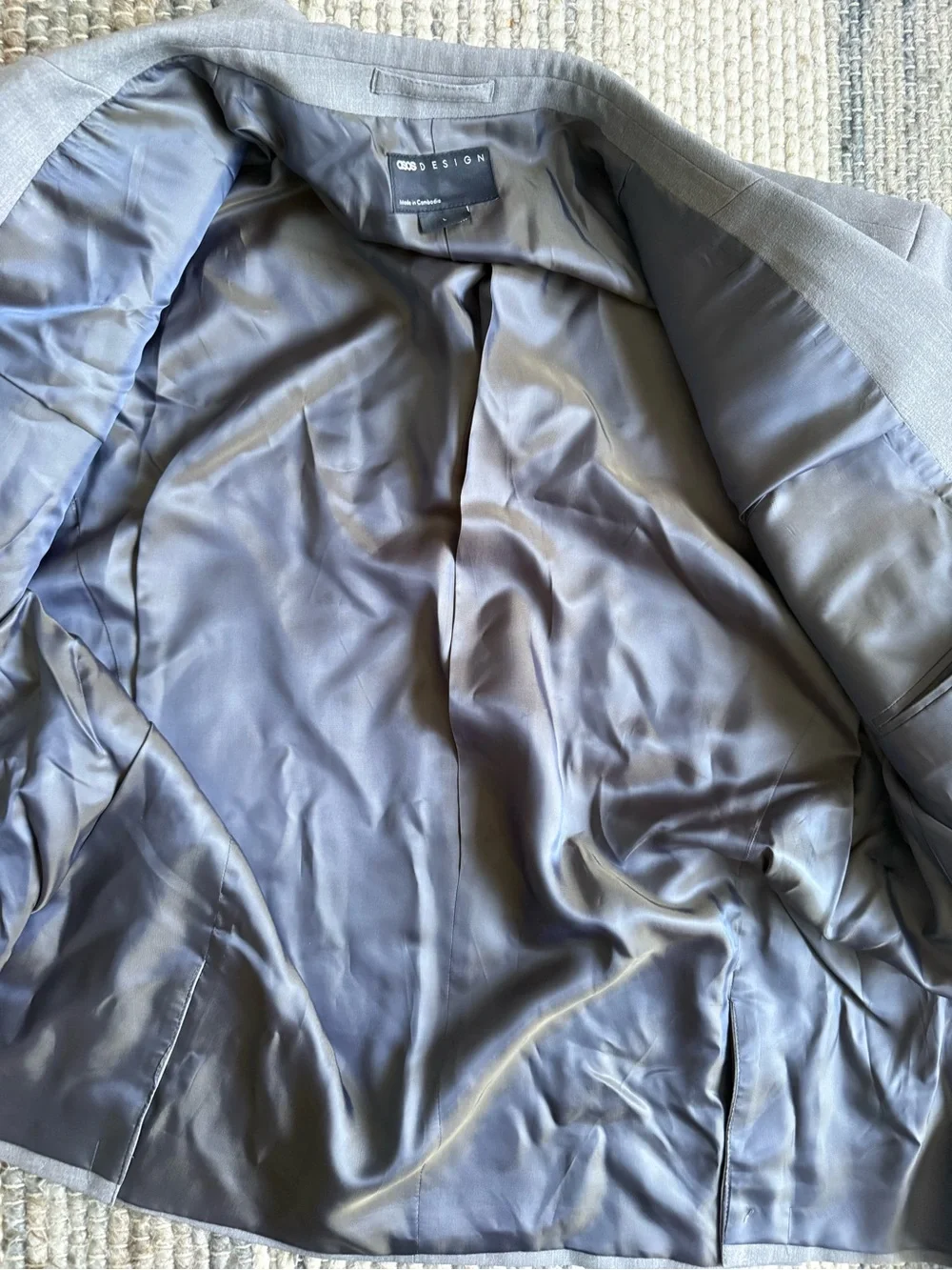ASOS Double-Breasted Gray Men's Blazer